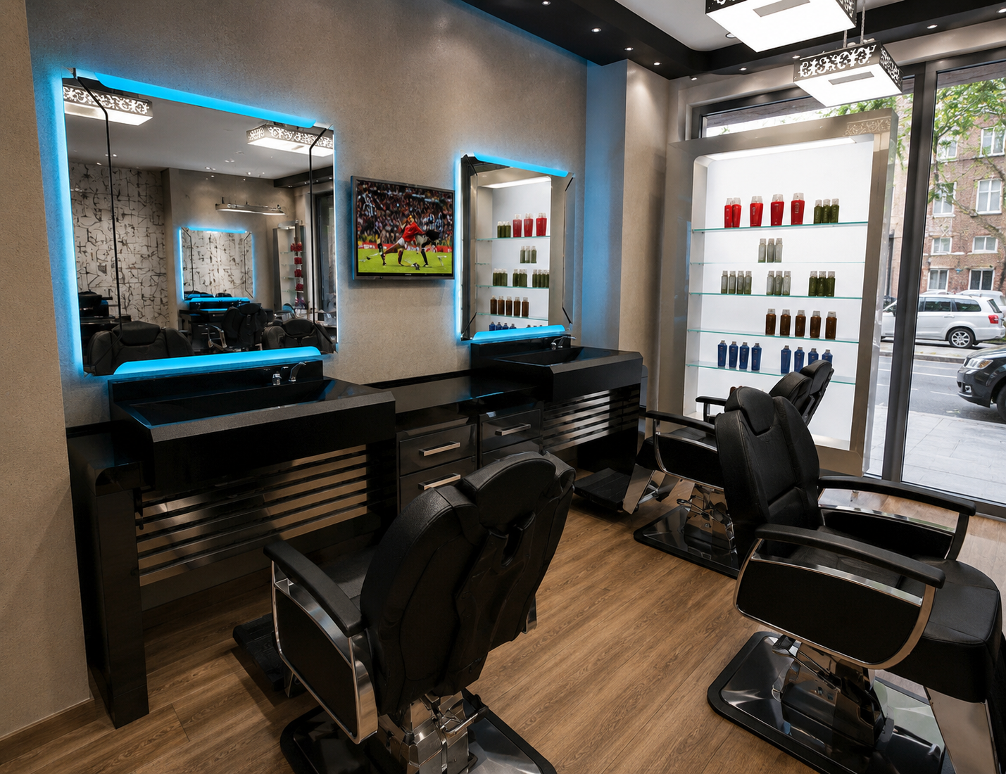Barbershop, Brooklyn, New York image